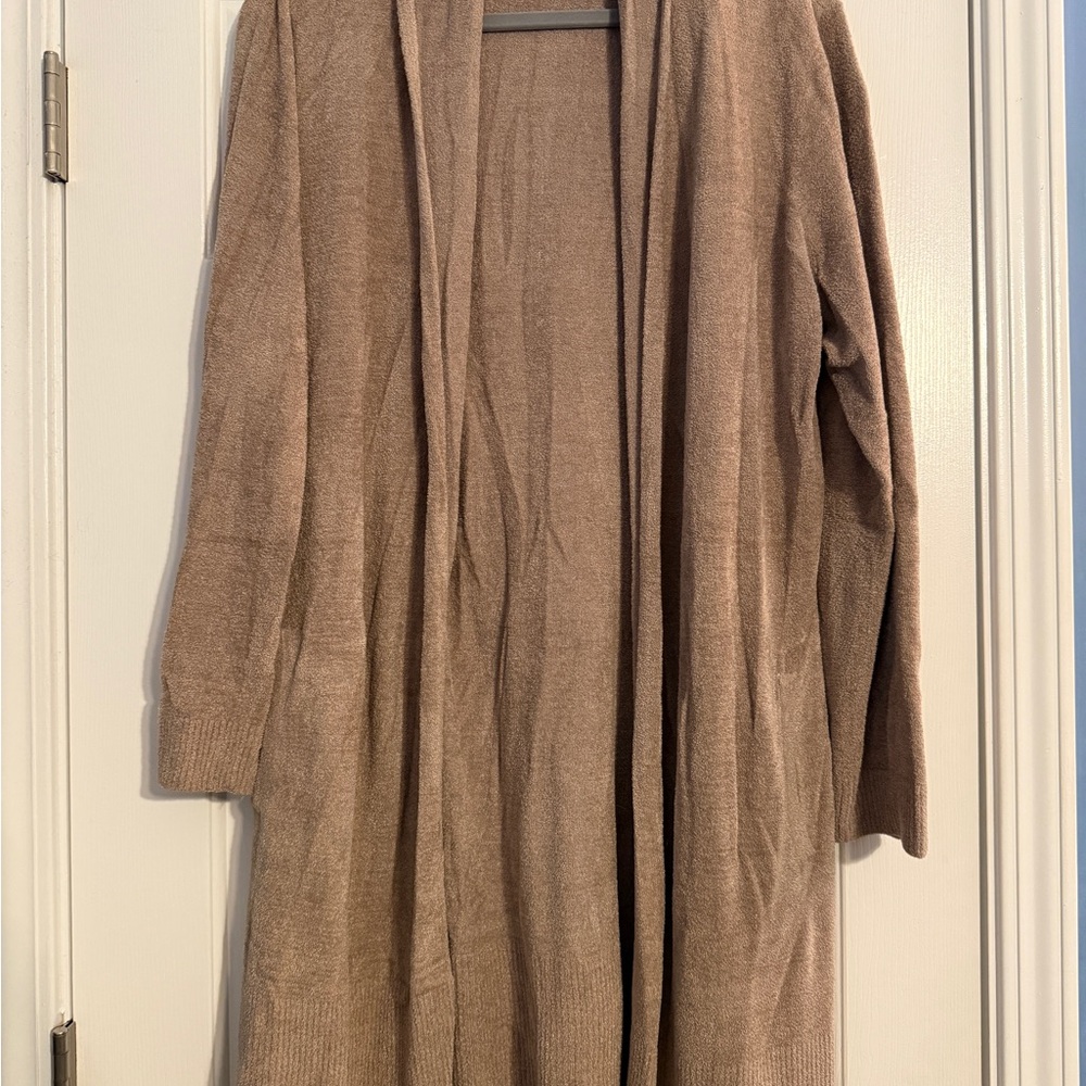 Barefoot Dreams Cozy Chic Ultra Lite Cardigan in Taupe Sz XL